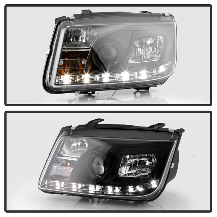 Spyder Volkswagen Jetta 99-05 Projector HeadlightsDRL Blk PRO-YD-VJ99-DRL-BK 5012234