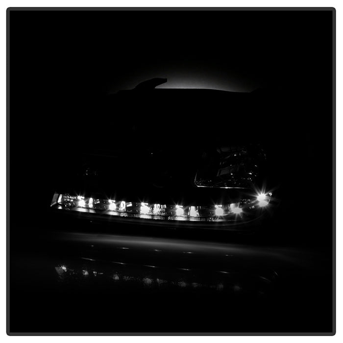 Spyder Volkswagen Jetta 99-05 Projector HeadlightsDRL Blk PRO-YD-VJ99-DRL-BK 5012234