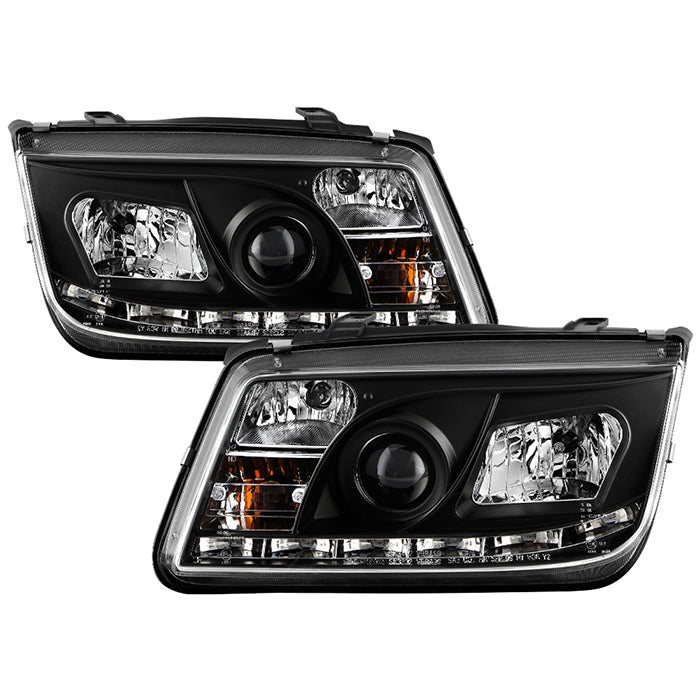 Spyder Volkswagen Jetta 99-05 Projector HeadlightsDRL Blk PRO-YD-VJ99-DRL-BK 5012234