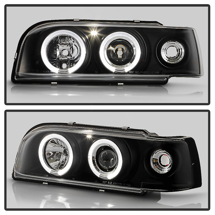 Spyder Volvo 850 93-97 Projector Headlights LED Halo Black High H1 Low H1 PRO-YD-VO85092-HL-BK 5012289