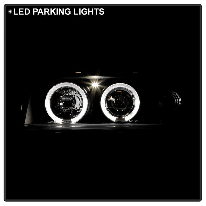 Spyder Volvo 850 93-97 Projector Headlights LED Halo Black High H1 Low H1 PRO-YD-VO85092-HL-BK 5012289
