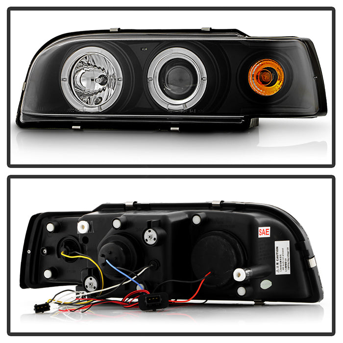 Spyder Volvo 850 93-97 Projector Headlights LED Halo Black High H1 Low H1 PRO-YD-VO85092-HL-BK 5012289