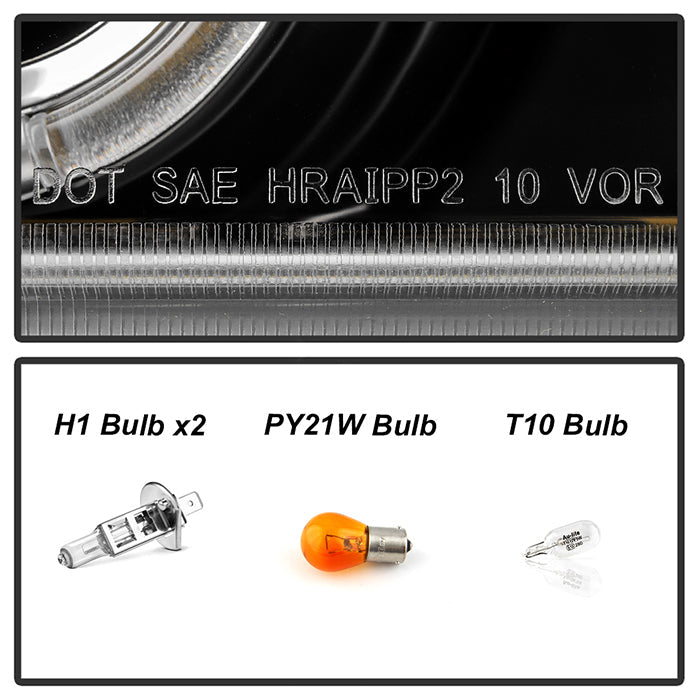 Spyder Volvo 850 93-97 Projector Headlights LED Halo Black High H1 Low H1 PRO-YD-VO85092-HL-BK 5012289