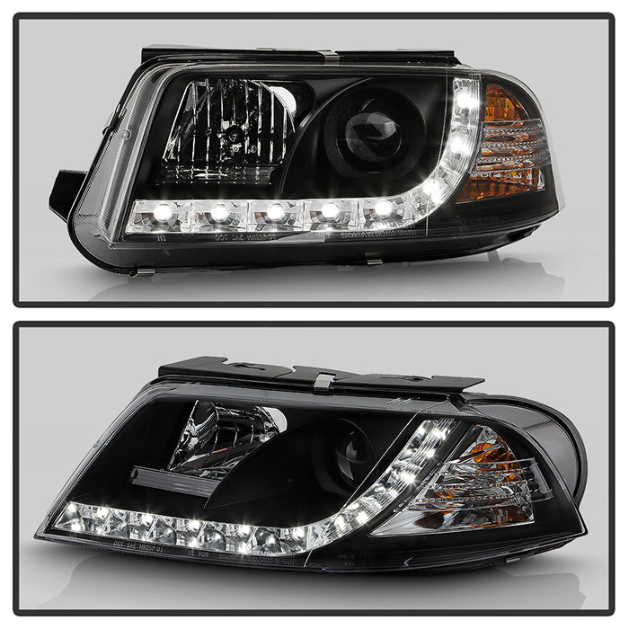 Spyder Volkswagen Passat 01-05 Projector Headlights DRL Black High H1 Low H1 PRO-YD-VP01-DRL-BK 5012302