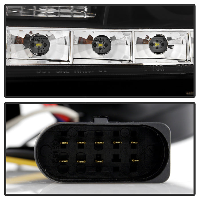 Spyder Volkswagen Passat 01-05 Projector Headlights DRL Black High H1 Low H1 PRO-YD-VP01-DRL-BK 5012302