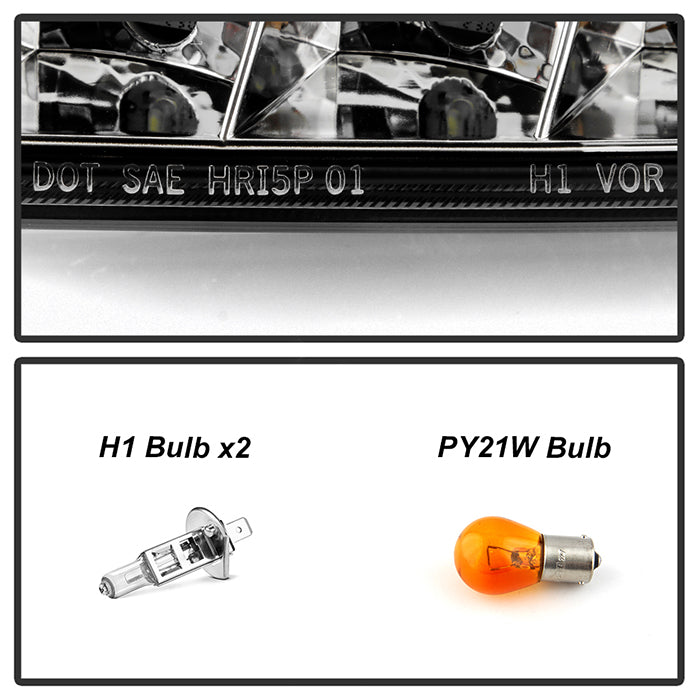 Spyder Volkswagen Passat 01-05 Projector Headlights DRL Black High H1 Low H1 PRO-YD-VP01-DRL-BK 5012302
