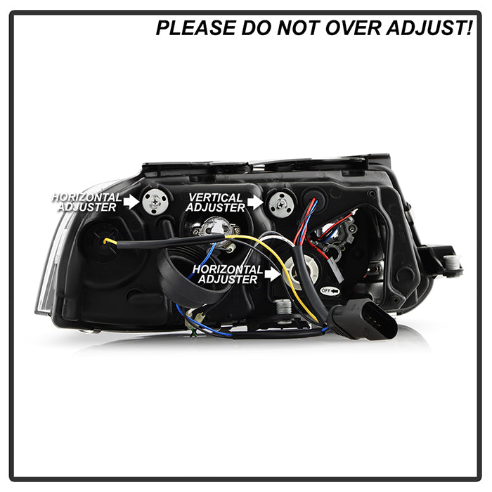 Spyder Volkswagen Passat 01-05 Projector Headlights DRL Black High H1 Low H1 PRO-YD-VP01-DRL-BK 5012302