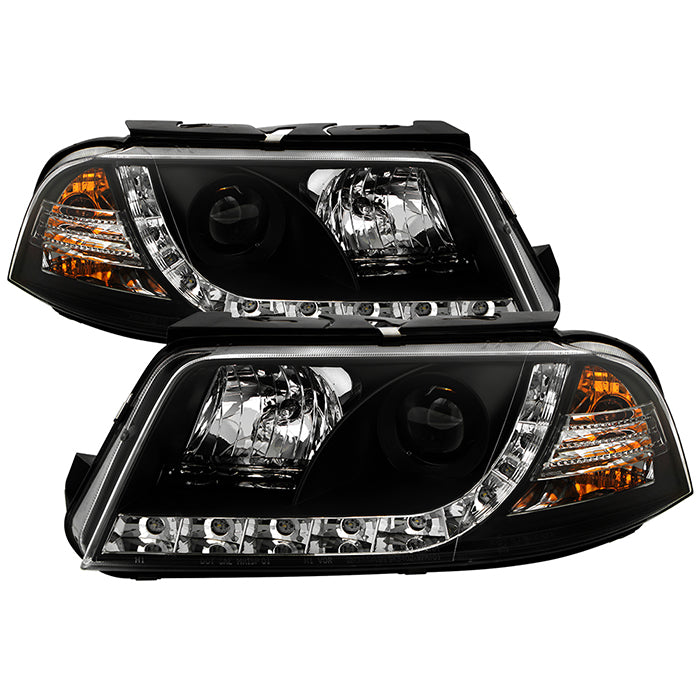 Spyder Volkswagen Passat 01-05 Projector Headlights DRL Black High H1 Low H1 PRO-YD-VP01-DRL-BK 5012302