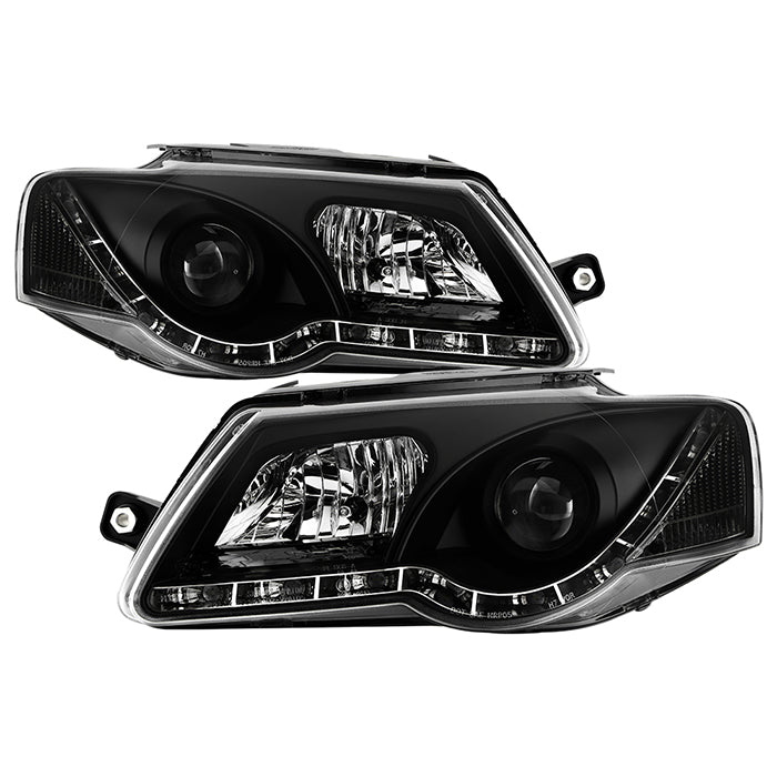 Spyder Volkswagen Passat 06-08 Projector Headlights DRL Black High H1 Low H1 PRO-YD-VP06-DRL-BK 5012326