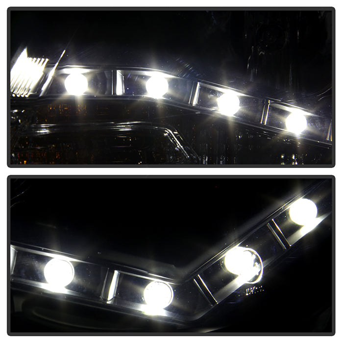 Spyder Volkswagen Tiguan 09-11 Projector Headlights DRL Black High H1 Low H7 PRO-YD-VTIG09-DRL-BK 5042651