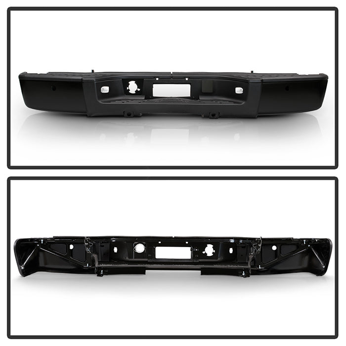 SPYDER xTune 07-13 Chevy Silverado 1500 w/Parking Sensor OEM Style Steel Rear Bumper - BLK RB-CS07-SET-WS-B 9047091