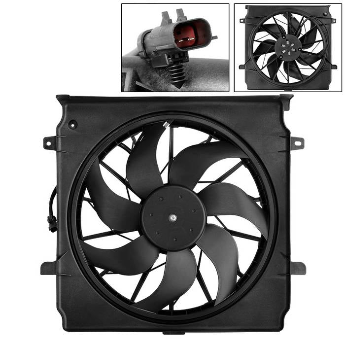 SPYDER xTune 02-03 Jeep Liberty3.7L Radiator Fan (RF-JP-620-038) 9940941