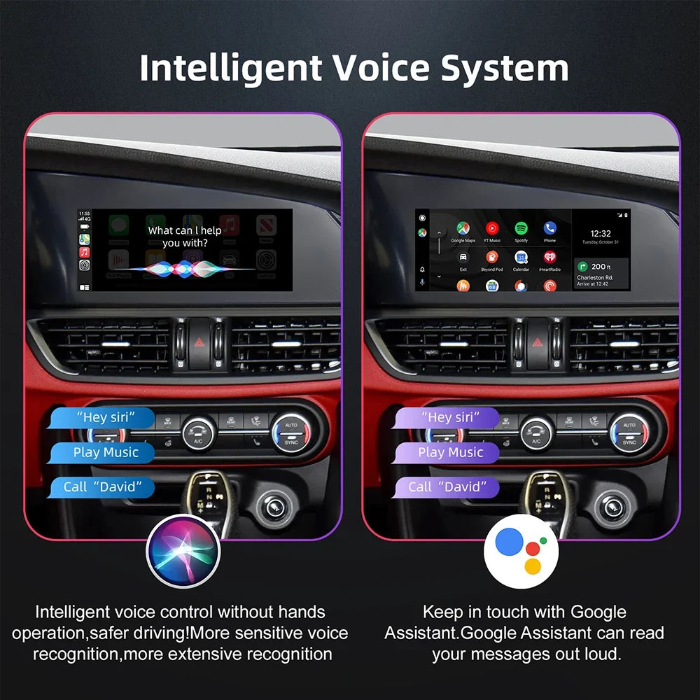 Wireless CarPlay Android Auto Retrofit Kit Decoder Box For Alfa Romeo Giulia Stelvio CarPlay Interface 2017-2020