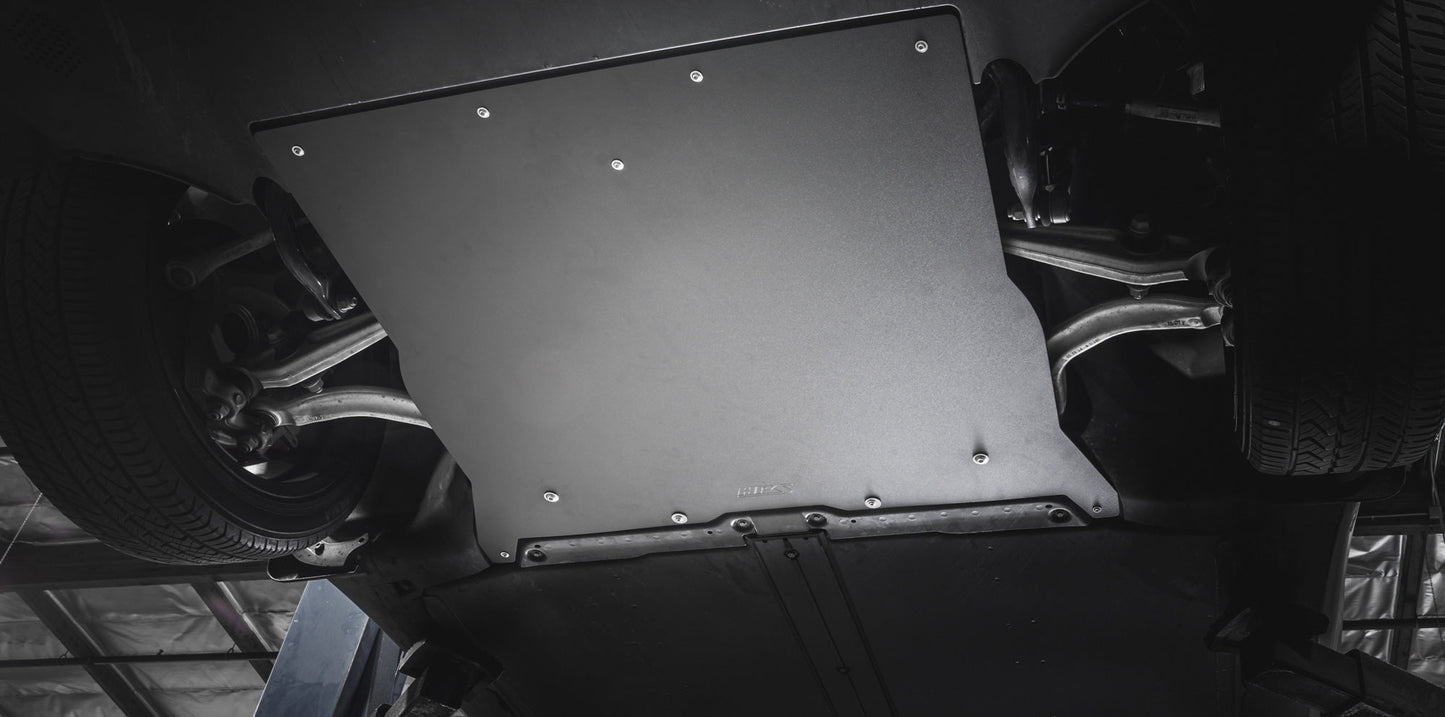 HPS Black Aluminum Skid Plate Undertray Protection Shield Tesla Model 3