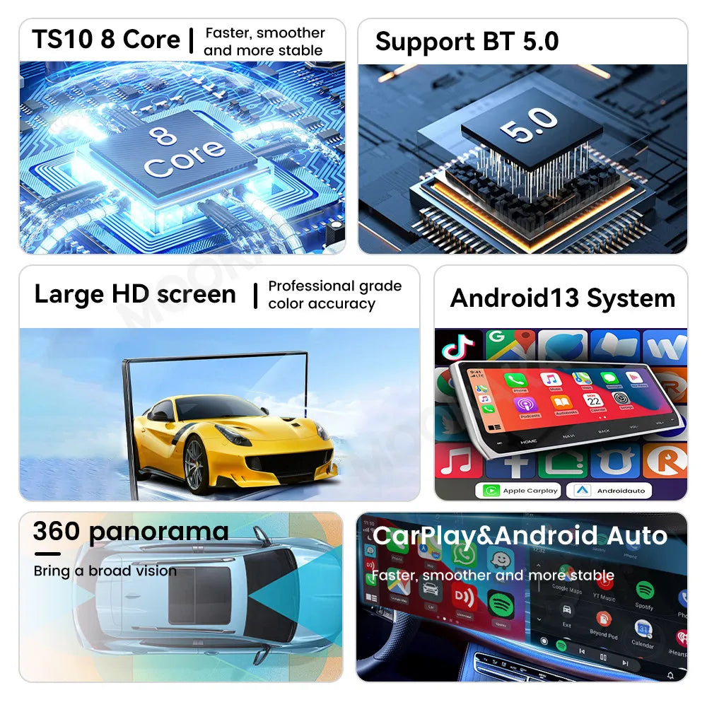 12.3inch Android 13 Touch Screen 8+256GB Car Stereo For Dodge Charger 2011-2019 Car Radio Player GPS Navigation CarPlay HeadUnit
