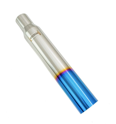 Megan Racing Universal 3" to 4" VIP Exhaust Tips Single Blue Tip – Inlet 75mm Outlet 110mm Length 600mm