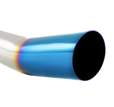 Megan Racing Universal 3" to 4" VIP Exhaust Tips Single Blue Tip – Inlet 75mm Outlet 110mm Length 600mm