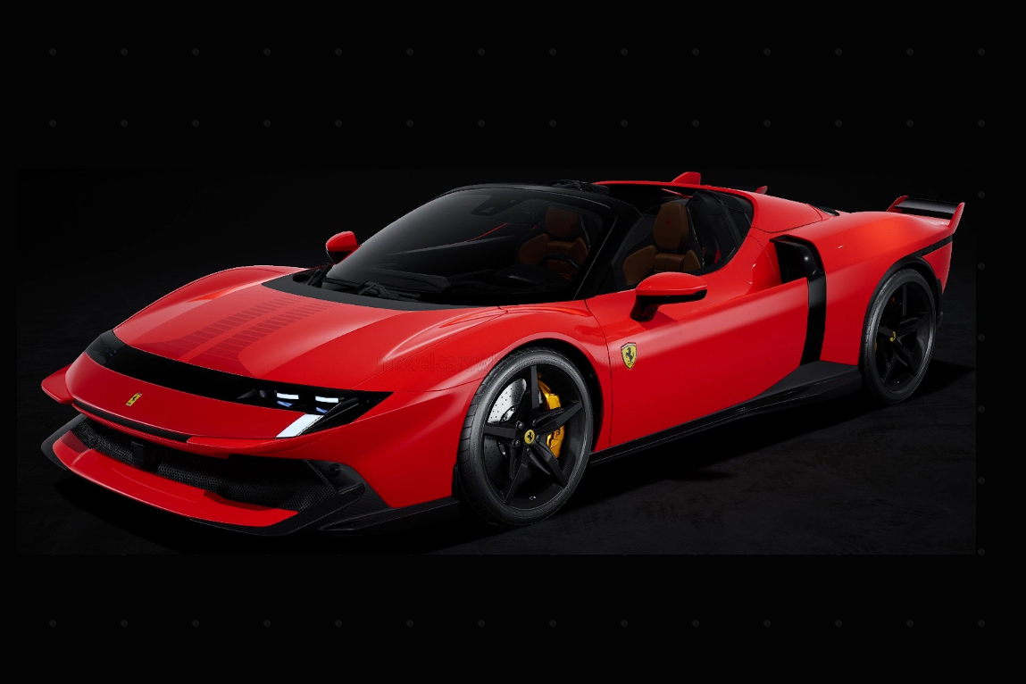 Polistil 2025 Ferrari 849 Testarossa Spider Rosso Scuderia (Red) High Fidelity WITH DISPLAY 1:18