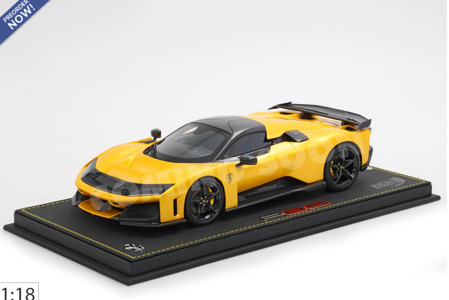 BBR 2026 Ferrari F80 Giallo Tristrato (Yellow) Carbon Wheels w/ FULL Openings 1:18 LUXURY PACK
