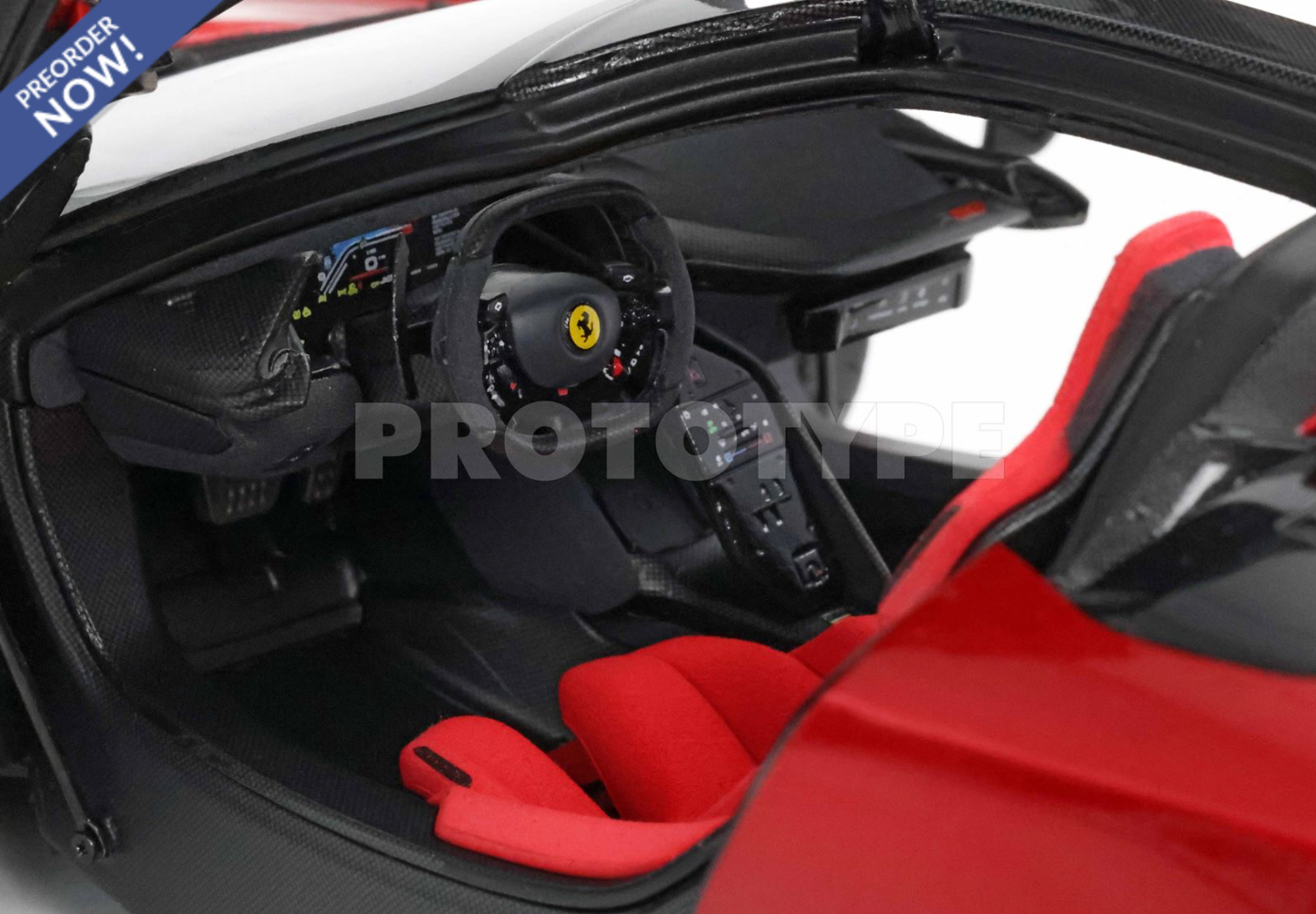 BBR 2026 Ferrari F80 Rosso (Red) Supercar & Italian Flag w/ FULL Openings 1:18 LUXURY PACK
