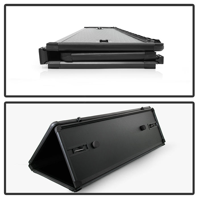 Xtune 20-21 Jeep Gladiator 60 Inches Hard Tri-Fold Style Tonneau Cover - Black 9049330