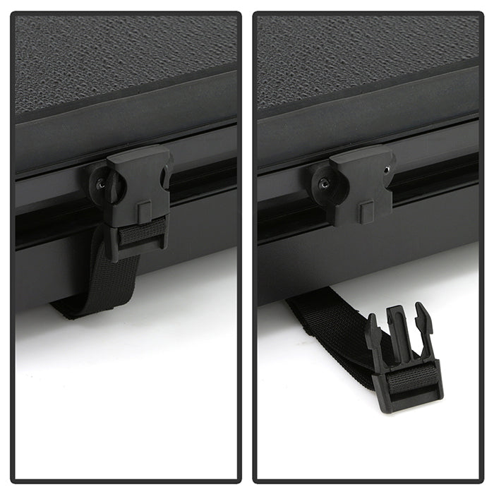 Xtune 20-21 Jeep Gladiator 60 Inches Hard Tri-Fold Style Tonneau Cover - Black 9049330