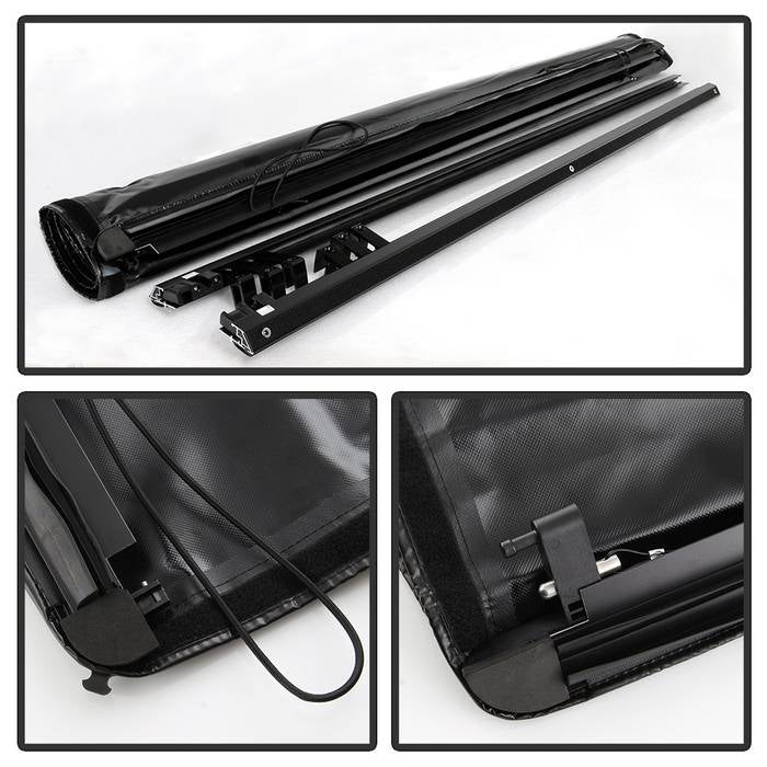 SPYDER xTune 04-07 Chevy Silverado/GMC Sierra 1500 CC 68in. Bed Roll-Up Tonneau Cover - Blk (TC-RU-CS04-68) 9043673