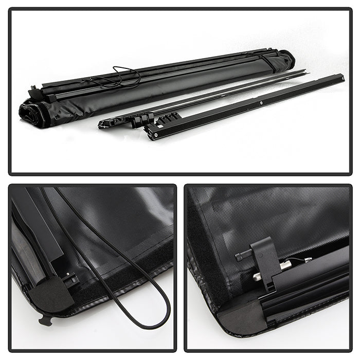 Xtune 20-21 Jeep Gladiator 60 Inches Hard Roll Up Style Tonneau Cover - Black 9049057