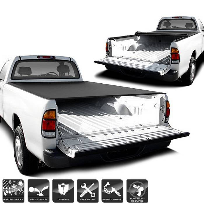 SPYDER xTune 00-06 Toyota Tundra 78in. Short Bed Roll Up Style Tonneau Cover - Black (TC-RU-TTU00-78) 9043895
