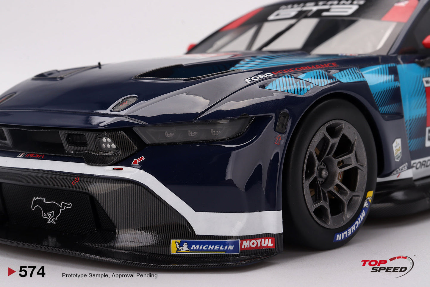 Topspeed Ford Mustang GT3 #65 Ford Multimatic Motorsports 2024 IMSA Daytona 24hrs Black 1:18