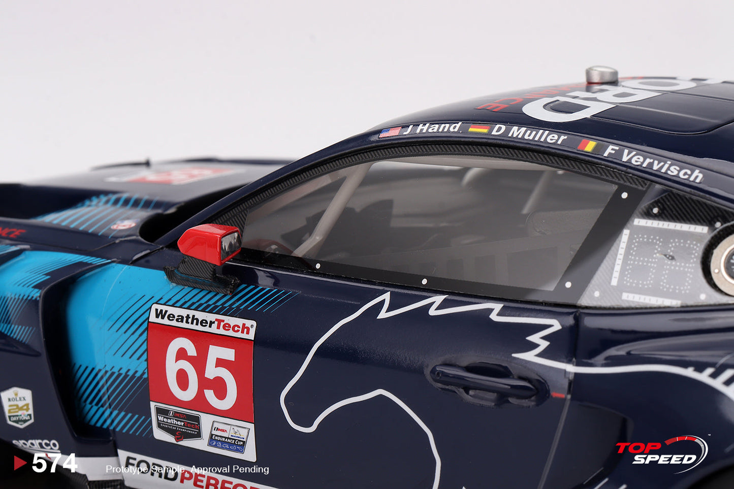 Topspeed Ford Mustang GT3 #65 Ford Multimatic Motorsports 2024 IMSA Daytona 24hrs Black 1:18