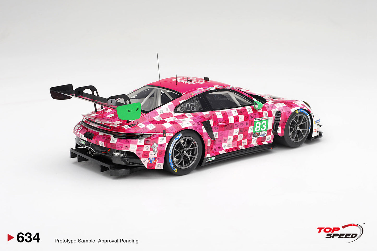 Topspeed Porsche 911 GT3 R (992) #83 Iron Dames 2025 IMSA Daytona 24hrs Pink 1:18