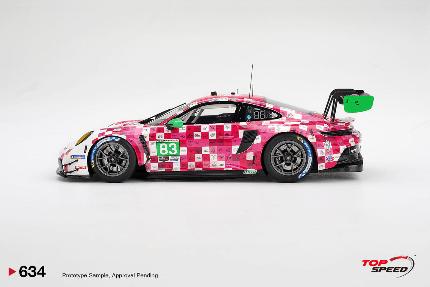 Topspeed Porsche 911 GT3 R (992) #83 Iron Dames 2025 IMSA Daytona 24hrs Pink 1:18