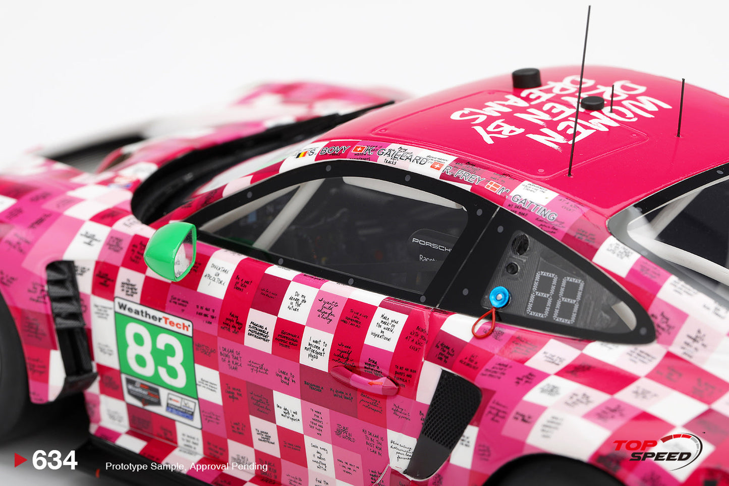 Topspeed Porsche 911 GT3 R (992) #83 Iron Dames 2025 IMSA Daytona 24hrs Pink 1:18