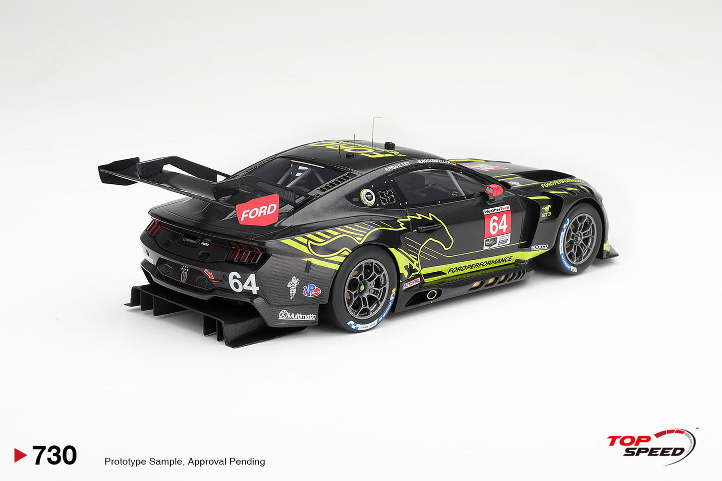 Topspeed Ford Mustang GT3 #64 Ford Multimatic 2nd 2026 IMSA Michelin GT Challenge at VIR 1:18