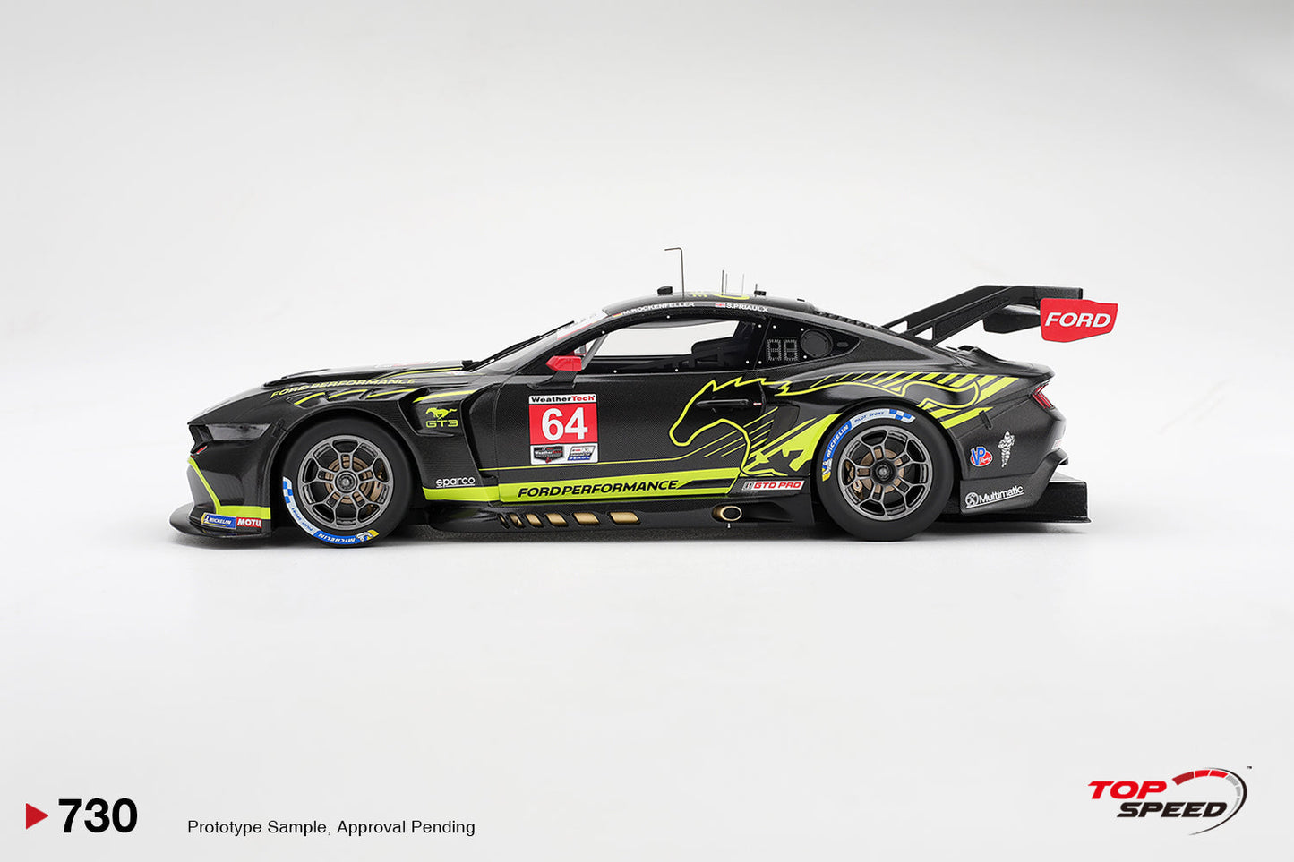 Topspeed Ford Mustang GT3 #64 Ford Multimatic 2nd 2026 IMSA Michelin GT Challenge at VIR 1:18