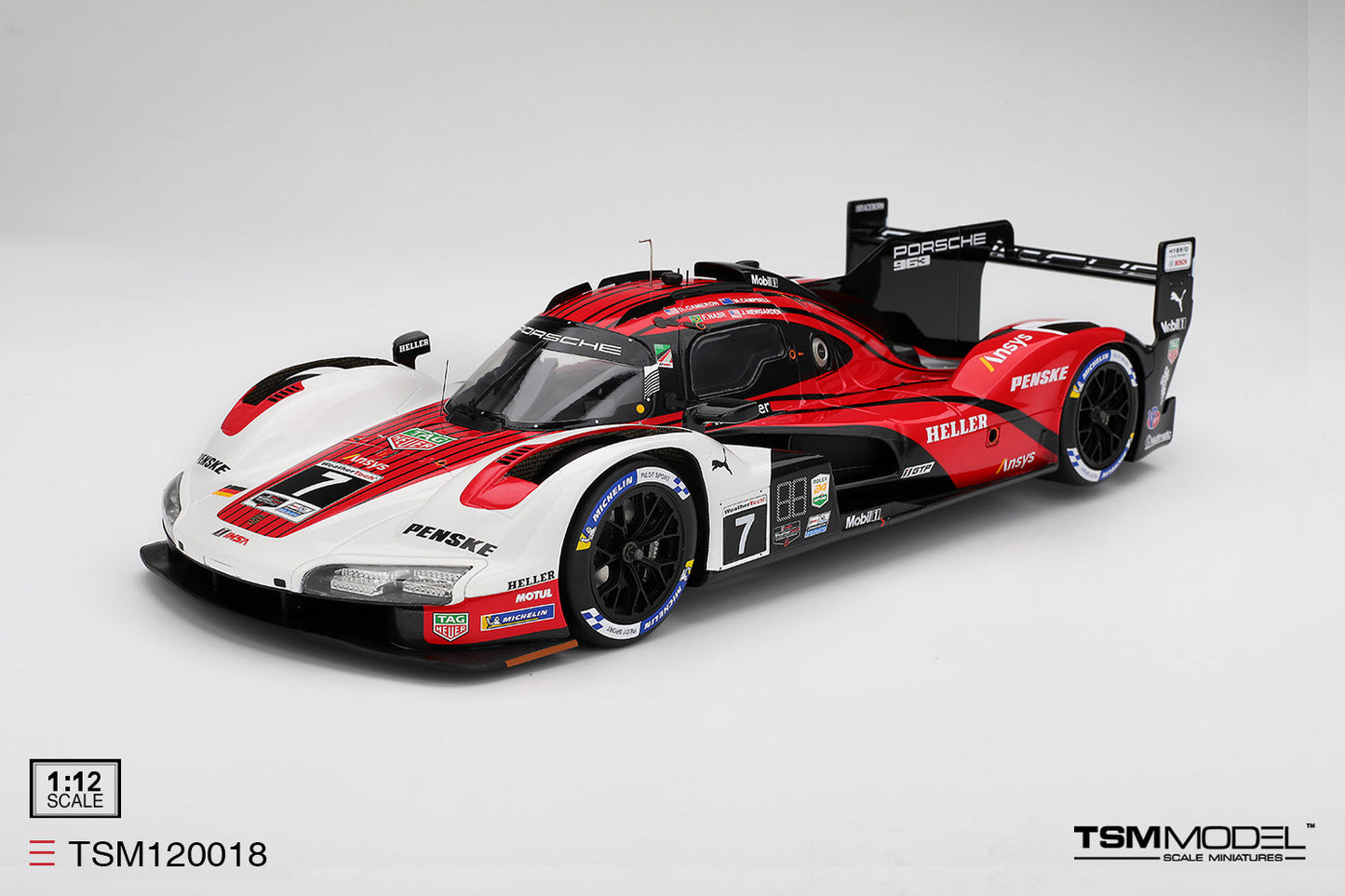 Topspeed Porsche 963 #7 Penske Motorsport IMSA 2024 Daytona 24Hrs Winner Red 1:12