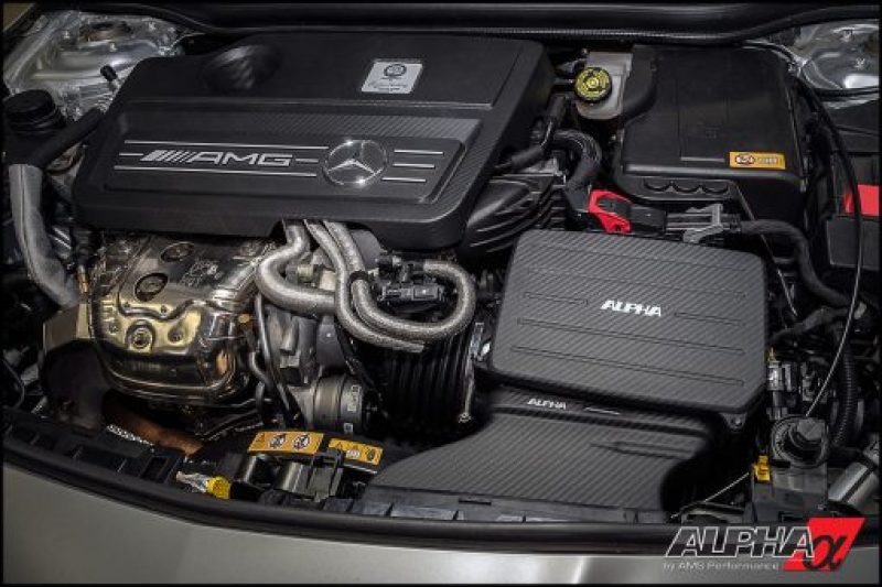 AMS Performance 14-18 Mercedes-Benz CLA 45 AMG 2.0T Alpha Cold Air intake w/Carbon Fiber Lid & Duct ALP.19.08.0003-1