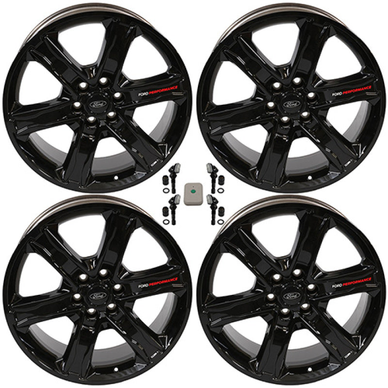 Ford Racing 2024 F-150 22x9.5in Gloss Black Wheel Kit M-1007K-S2295GBA