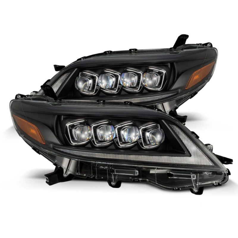 AlphaRex 2011+ Toyota Sienna NOVA LED Proj Headlights Plank Style Black w/Activ Light/Seq Signal/DRL 880768 *Discontinued