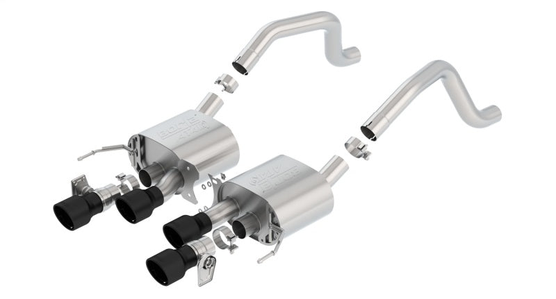 Borla 2015+ Chevy Corvette C7 Z06 6.2L Axle Back ATAK Exhaust Black Quad Tips w/o AFM w/ NPP 11903CB