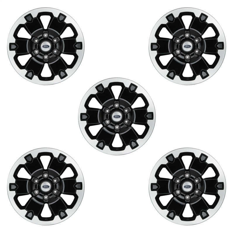 Ford Racing 21-22 Bronco 18in Black Machined Face Wheel Kit M-1007K-BB5