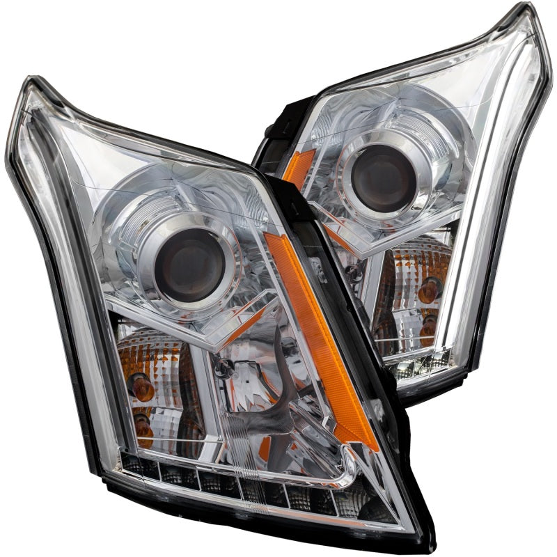 Anzo 2010-2015 Cadillac Srx Projector Headlights w/ Plank Style Design Chro