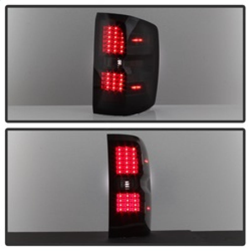 SPYDER xTune Chevy 1500 14-16 / Silverado 2500HD/3500HD LED Tail Lights - Black Smoked ALT-JH-CS14-LED-BSM 9036552