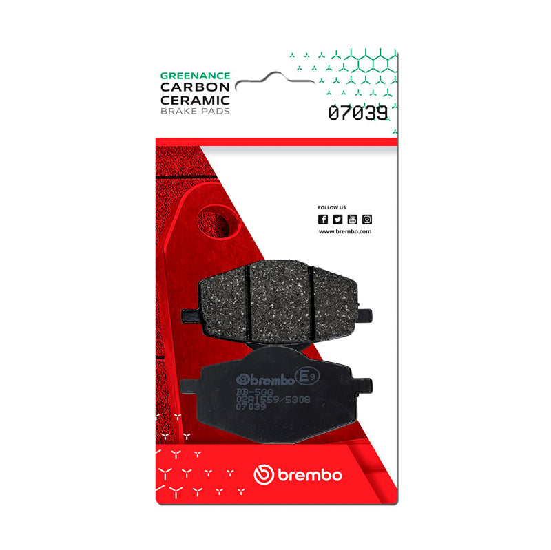 Brembo OE Mbk Flame/Yamaha Dt/Yamaha Tzr/Yamaha Xc/Yamaha Crypton Carbon Ceramic Brake Pad - Rear 07039