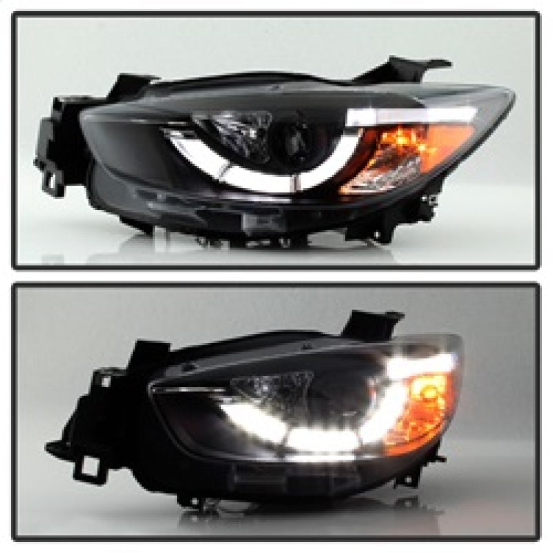 Spyder Mazda CX-5 13-15 Projector Headlights - DRL LED - Black PRO-YD-MCX513-DRL-BK 5083319