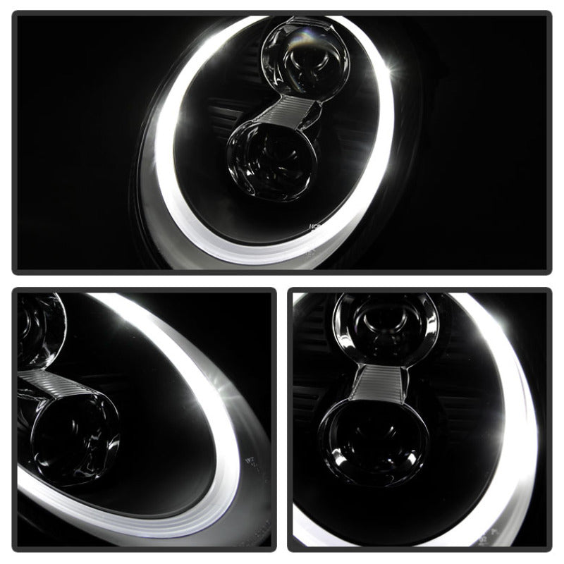 Spyder Porsche 911 997 2005-2009 Projector Headlights Halogen Model DRL LED Blk PRO-YD-P99705-DRL-BK 5080134