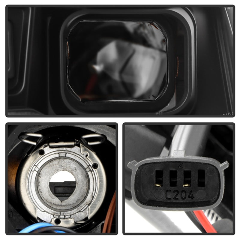 SPYDER 14-21 Jeep Grand Cherokee Proj Headlights - Halogen Model Only - PRO-YD-JGC14HALSI-SBGR-BK 5088949