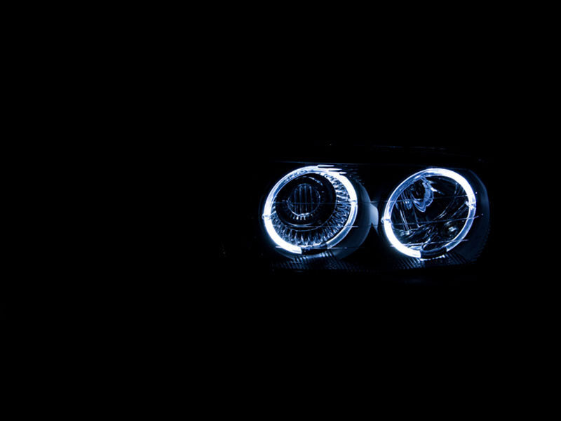 Anzo 1999-2006 Gmc Sierra 1500 Projector Headlights w/ Halo Black