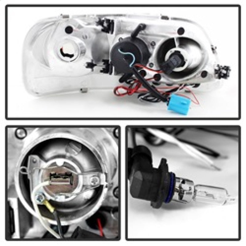 Spyder Ford F150 97-03 Projector - LED Halo Amber Reflctr LED Blk Smke PRO-YD-FF15097-1P-AM-BSM 5078445